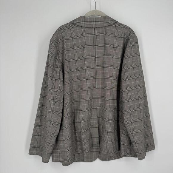 J.jill blazer 2x gray plaid jacket workwear business office career plus size - Picture 5 of 5